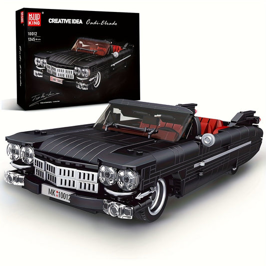 Mould King 10012 Black Sports Car Building Block Kit 1245pcs, MOC Supercar Model Building Set - Static Version Display Model, Creative Gift for Adults & Collectors Ages 14+
