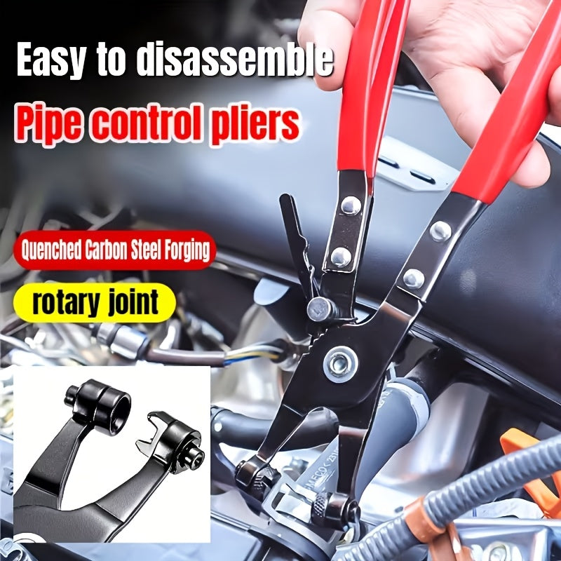 16-Piece Long-Handled Hose Clamp Kit Automotive Spring Wire Clamps Hose Disassembly Tool Set for Fuel Oil & Water Pipe Replacement – Professional Mechanic Tool