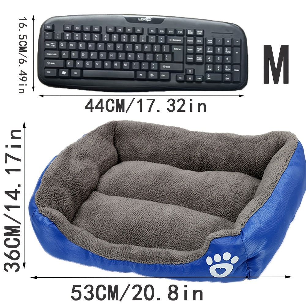 Cozy Winter Pet Bed for Small Dogs & Cats – Candy-Colored Washable Square Warm Nest for Chihuahua, Pomeranian, Shih Tzu & Small Breeds, Soft Plush Dog Cat Bed