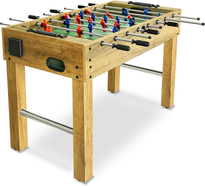 48-Inch Foosball Table Home Arcade Game for Adults & Families Indoor Outdoor Soccer Table with Manual Scorers – Yellow