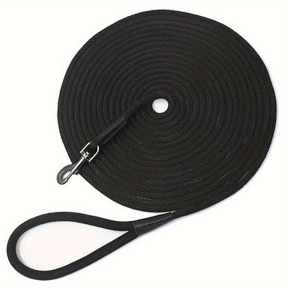 Nylon Long Dog Training Leash 15ft 30ft 50ft – Obedience Recall Training Lead for Small Medium Large Dogs, Outdoor Camping Hiking Beach Running Off-Leash Practice