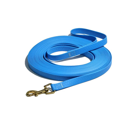 Waterproof Dog Training Leash 10/20/30/50ft – DuraSoft Poly Coated Nylon Long Lead for Large Medium Small Dogs – Tangle-Resistant Recall Leash for Hiking Camping Beach Yard Swimming