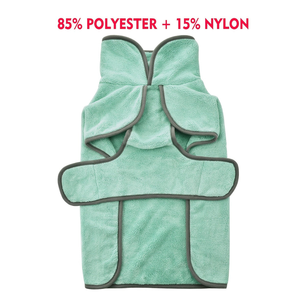 Dog Bathrobe Quick-Dry Super Absorbent Post-Bath Pet Robe Towel Coat for Small Medium Large Dogs XS S M L XL XXL 3XL 7 Colors Light Blue Rose Red Orange Deep Blue Green Khaki Pink