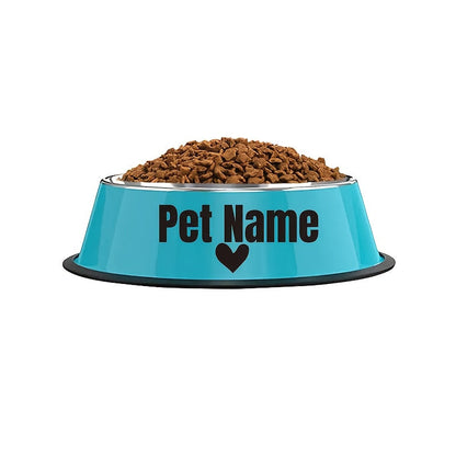 Personalized Stainless Steel Dog & Cat Bowl - Custom Engraved Pet Name Bowl with Paw Print Heart Crown Design, Anti-Tip Non-Slip, 200ml/400ml/1000ml, Food & Water Dish Gift