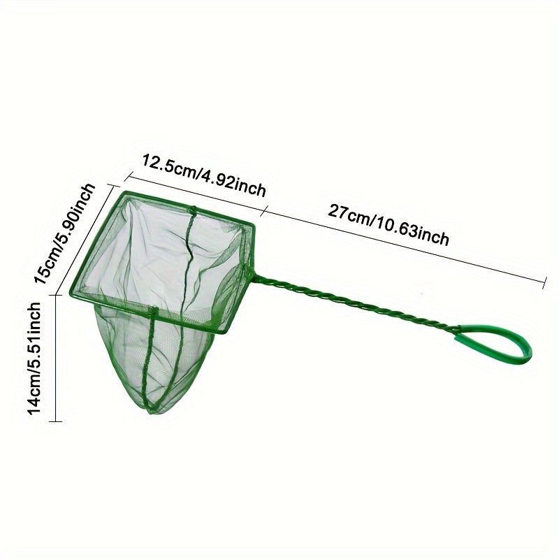 Aquarium Fish Net Square PE Fish Catching Net for Fish Tank in 3 4 5 6 Inch Sizes – Durable Fine Mesh Fish Scoop Net for Freshwater and Saltwater Aquarium Fish Betta Goldfish Tank Cleaning
