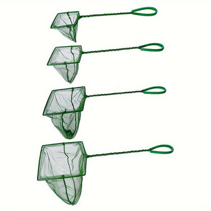 Aquarium Fish Net Square PE Fish Catching Net for Fish Tank in 3 4 5 6 Inch Sizes – Durable Fine Mesh Fish Scoop Net for Freshwater and Saltwater Aquarium Fish Betta Goldfish Tank Cleaning