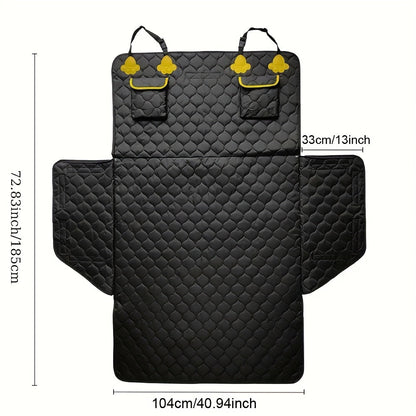 Adjustable SUV Cargo Liner for Dogs with Storage Pockets - Durable Knitted Fabric Trunk Protector for Cars & SUVs, Waterproof Pet Back Seat Dog Carrier Cover, 66.54x72.83 inch