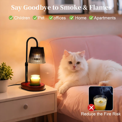 Dimmable Candle Warmer Lamp with Timer – Wax Melt Warmer for Jar Candles Home Decor Gift for Mom Women & Housewarming in Black (Bulb Not Included)