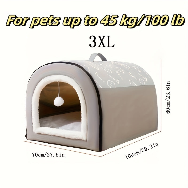 Washable Dog Bed with Removable Cover & Non-Slip Bottom – Orthopedic Foam Support, Cozy All-Season Bed for Small Medium Large Dogs Up to 99 LBS, Cartoon Design, Machine Washable