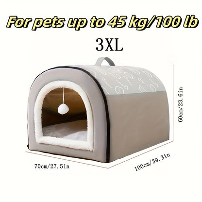 Washable Dog Bed with Removable Cover & Non-Slip Bottom – Orthopedic Foam Support, Cozy All-Season Bed for Small Medium Large Dogs Up to 99 LBS, Cartoon Design, Machine Washable