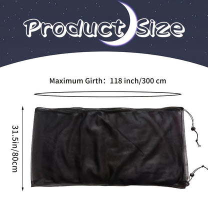 Bird Cage Cover Polyester Mesh Dust-Proof Light-Penetrating with Elastic Rope Fastener for Parrots Budgies Cockatiels Small to Large Cages Black White 31.5in Height