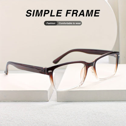 10-Pack Reading Glasses for Men & Women - Ultra-Light Square Frame Readers with HD Clear Lenses, Vintage Metal Accents, Strengths +1.0 to +4.0 for Home Office & Everyday, Great Gift for Seniors