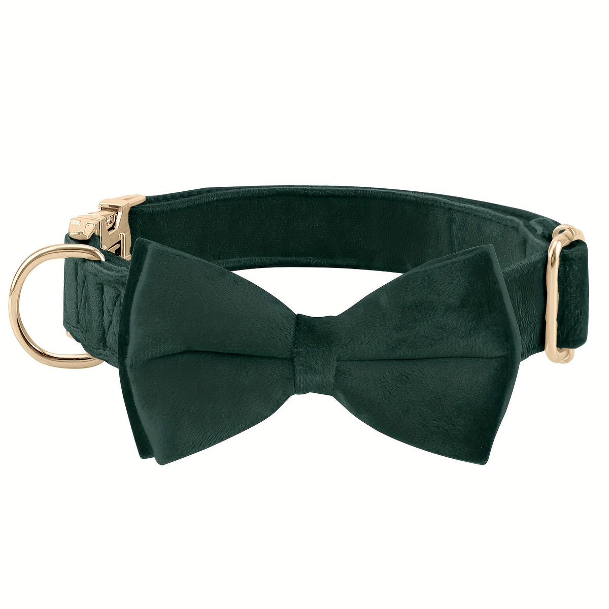 Dog Bowtie Collar Velvet Adjustable with Metal Buckle - Cute Puppy Bow Tie Collar S-XL for Small Medium Large Dogs, 12 Colors, Durable Elegant Dog Gift