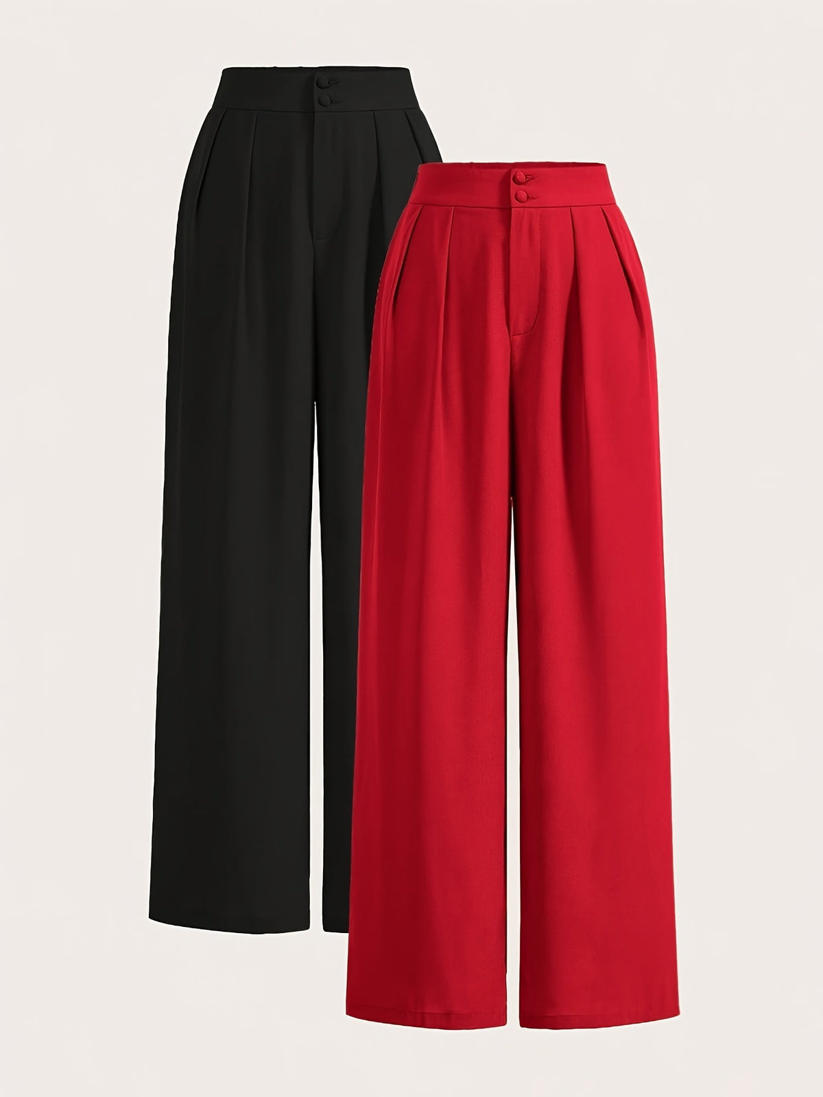 High-Waisted Wide-Leg Pants Two-Piece Set for Women – Trendy Matching Outfit, Casual & Chic Loungewear Coord Set