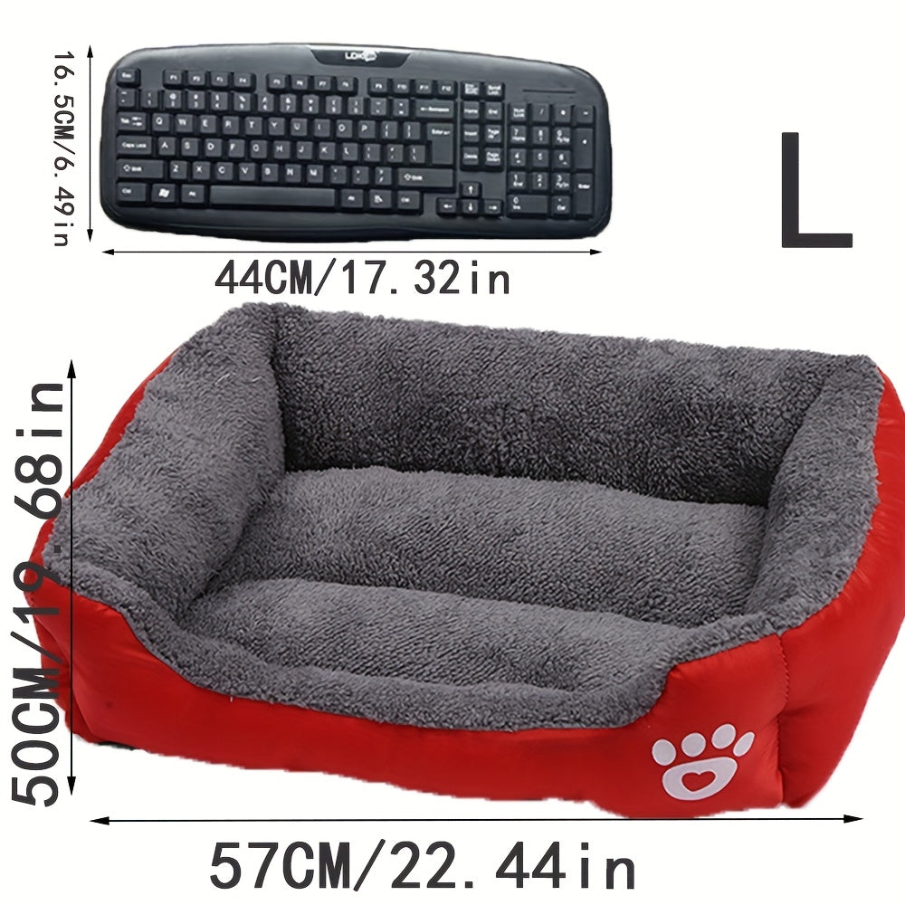 Cozy Winter Pet Bed for Small Dogs & Cats – Candy-Colored Washable Square Warm Nest for Chihuahua, Pomeranian, Shih Tzu & Small Breeds, Soft Plush Dog Cat Bed