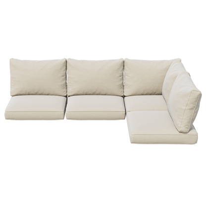 9 or 14 Piece Outdoor Replacement Cushions for L-Shaped Sectional Sofa Deep Seat Water-Repellent High-Resilience Foam Patio Furniture Cushion Set 4 6 Seat Wicker Couch