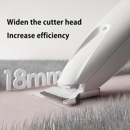 Multifunctional Pet Hair Clipper with LED Light USB Rechargeable - Low Noise Electric Dog & Cat Grooming Trimmer for Paw, Eyes, Ears, Face & Butt, Precision Cordless Pet Fur Remover for At-Home Grooming