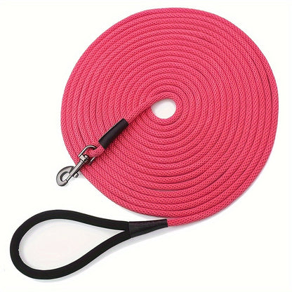 Nylon Long Dog Training Leash 15ft 30ft 50ft – Obedience Recall Training Lead for Small Medium Large Dogs, Outdoor Camping Hiking Beach Running Off-Leash Practice