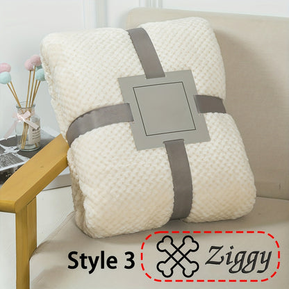 Personalized Pet Blanket Custom Embroidered with Name - Plaid Throw Blanket for Dogs & Cats, Cozy Machine Washable Bedspread for Bed & Couch, 3 Embroidery Styles 4 Colors - Puppy & Kitten Gift