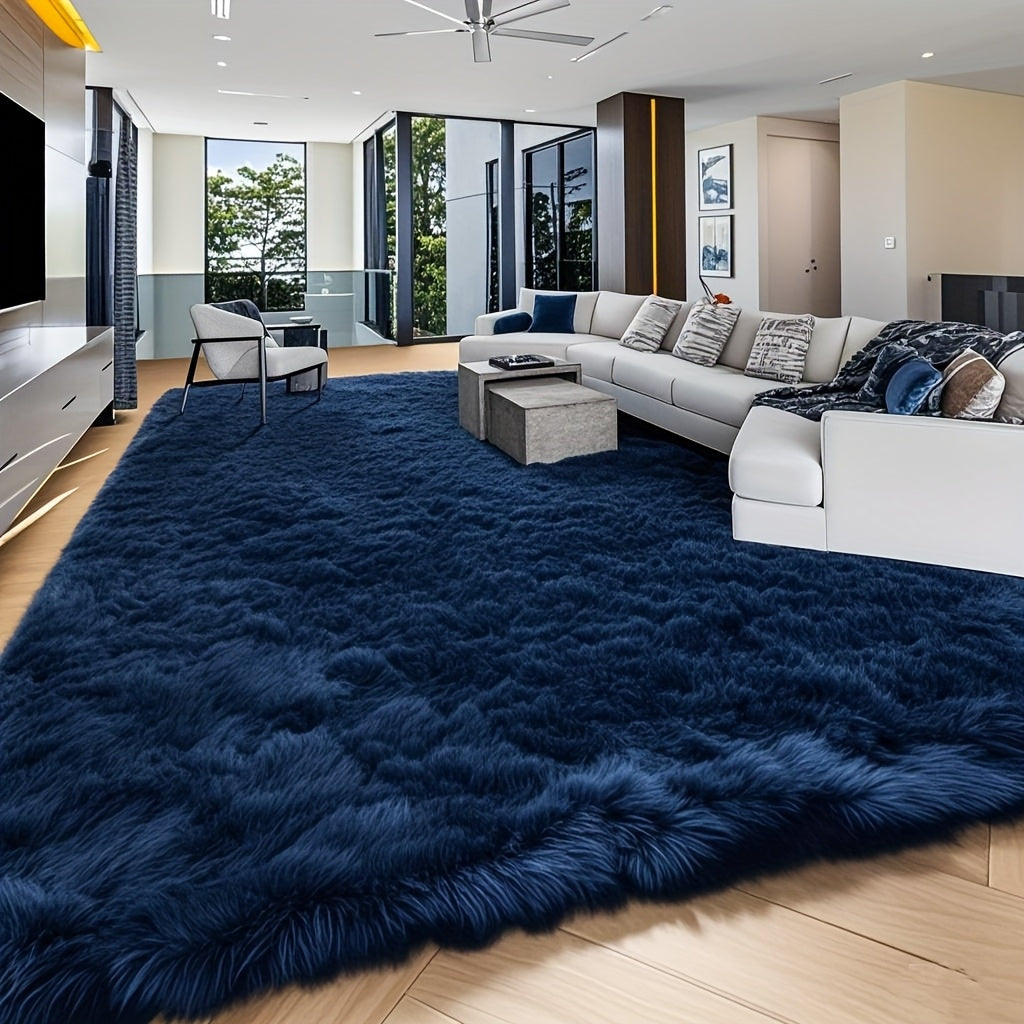 8x10 Ft Luxury Plush Area Rug – 1.7" High Pile Ultra-Soft Non-Slip Fluffy Carpet for Living Room Bedroom Dorm & Study in 10 Colors