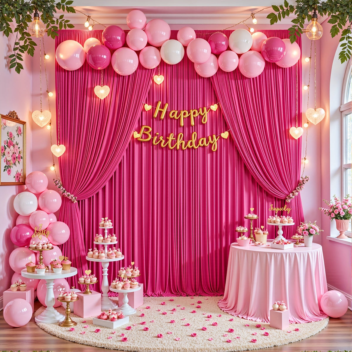 4-Pack 5×10 ft Polyester Spandex Backdrop Curtains with Pole Bags – Wrinkle-Resistant Photography Background for Wedding Birthday Banquet & Party in 15 Colors