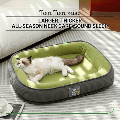Orthopedic Dog Bed & Cat Bed All Season Comfort Pet Mattress Moisture-Wicking Surface Anti-Slip Bottom Washable Cover Fits Small Medium Large Dogs Cats S M L XL XXL Sizes Available