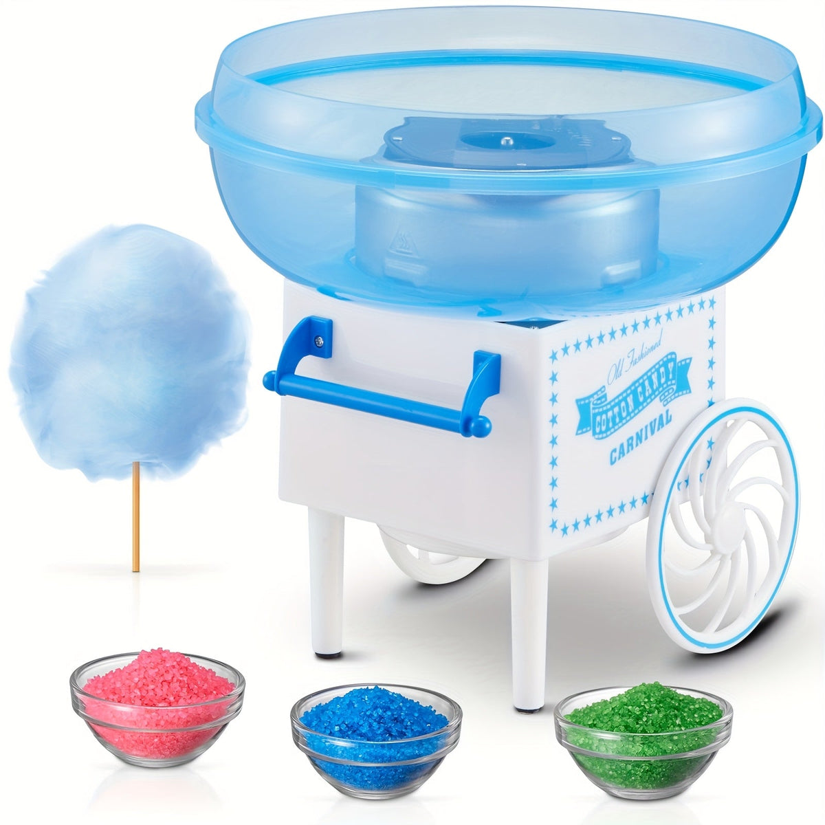 Retro Cotton Candy Machine Kit – Easy-to-Use Candy Maker with Comprehensive User Guide for Parties & Fun Gatherings in Red White & Pink