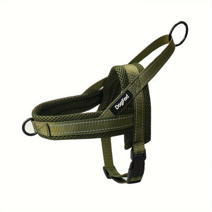 Reflective No-Pull Dog Harness - Adjustable Escape-Proof Vest for Small to Large Dogs, Front & Back Leash Clips, Padded Chest Plate, Easy Step-In Walking Harness