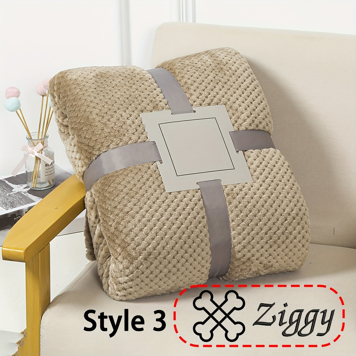 Personalized Pet Blanket Custom Embroidered with Name - Plaid Throw Blanket for Dogs & Cats, Cozy Machine Washable Bedspread for Bed & Couch, 3 Embroidery Styles 4 Colors - Puppy & Kitten Gift