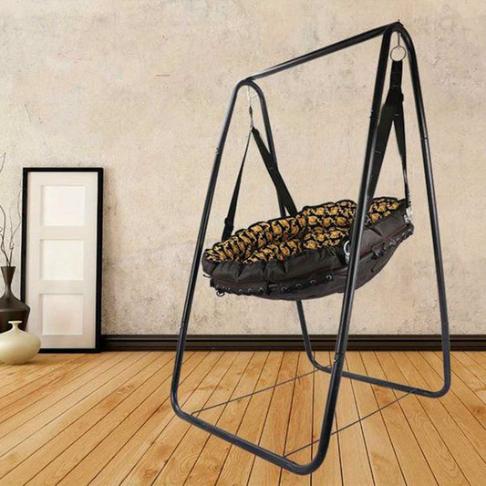 Hammock Swing Chair Stand Frame 35.5"x33.5"x57", Heavy-Duty Indoor Outdoor Use, Dual Hanging Hooks, for Balcony Patio Bedroom Garden (Chair Not Included)