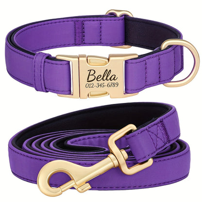 Customizable Nylon Dog Collar with Quick-Dry Diving Cloth Lining – Soft Comfortable Durable Collar for Small Medium Large Dogs – Personalized ID Info Dog Collar for Daily Walking & Outdoor Activities