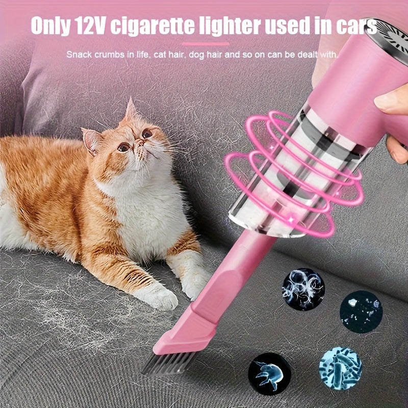Cordless Car Vacuum Cleaner 7KPa Strong Suction – 80dB Quiet, 3 Nozzles, USB Rechargeable Handheld Portable Auto Vacuum for Car Interior Home Pet Hair, Gift for Women Drivers