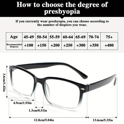 10-Pack Reading Glasses for Men & Women - Ultra-Light Square Frame Readers with HD Clear Lenses, Vintage Metal Accents, Strengths +1.0 to +4.0 for Home Office & Everyday, Great Gift for Seniors