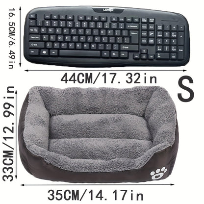 Cozy Winter Pet Bed for Small Dogs & Cats – Candy-Colored Washable Square Warm Nest for Chihuahua, Pomeranian, Shih Tzu & Small Breeds, Soft Plush Dog Cat Bed
