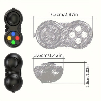 Fidget Pad Toy 3-Pack - Retro Handheld Controller with 8 Fidget Functions, Stress Relief Anxiety Toy for Kids Adults and Teens, ADHD Sensory Tool, Screen-Free Activity, Multiple Color Options
