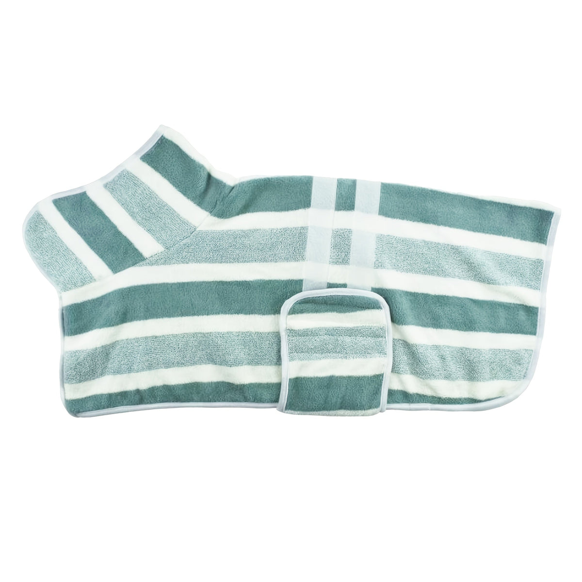 Quick-Dry Dog Bath Robe Towel Wrap for Small Medium Large Dogs Adjustable Snap Closure All-Season Post-Bath Drying Gown Machine Washable Pet Bathrobe