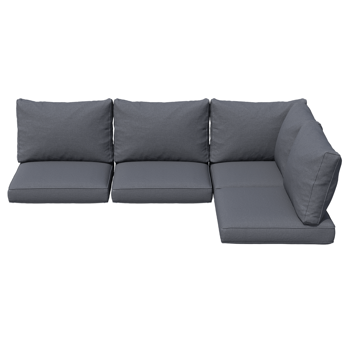 9 or 14 Piece Outdoor Replacement Cushions for L-Shaped Sectional Sofa Deep Seat Water-Repellent High-Resilience Foam Patio Furniture Cushion Set 4 6 Seat Wicker Couch