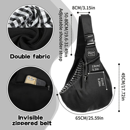 Pet Crossbody Shoulder Bag & Backpack for Small to Medium Dogs & Cats - Foldable Outdoor Travel Pet Carrier, Breathable Adjustable Strap, Up to 16lb/7.5kg, 12 Colors, Bonus Sticker Set Options