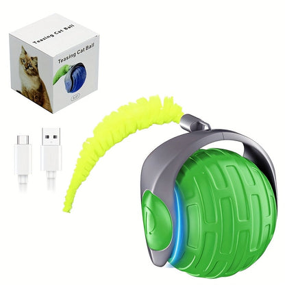 Self-Rolling Interactive Pet Ball for Cats & Dogs - Smart Automatic Moving Electric Toy Ball, Indoor Rolling Ball for Cat & Dog Exercise, Boredom Buster for Kittens & Puppies