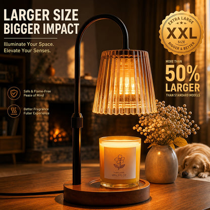Dimmable Candle Warmer Lamp with Timer – Wax Melt Warmer for Jar Candles Home Decor Gift for Mom Women & Housewarming in Black (Bulb Not Included)