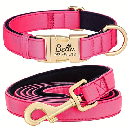Customizable Nylon Dog Collar with Quick-Dry Diving Cloth Lining – Soft Comfortable Durable Collar for Small Medium Large Dogs – Personalized ID Info Dog Collar for Daily Walking & Outdoor Activities