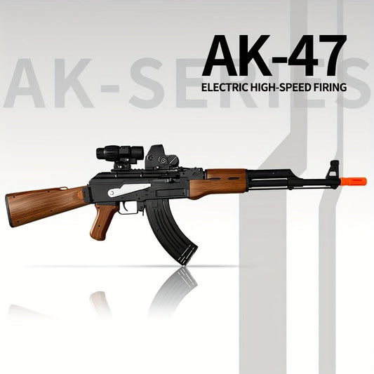 AK47-Style Electric Gel Ball Blaster – 7.4V Upgraded High-Speed Automatic Fire, Gel Ball Compatible, Pre-Assembled Outdoor Gel Blaster, Black (Gel Balls Not Included) – Nova Mart
