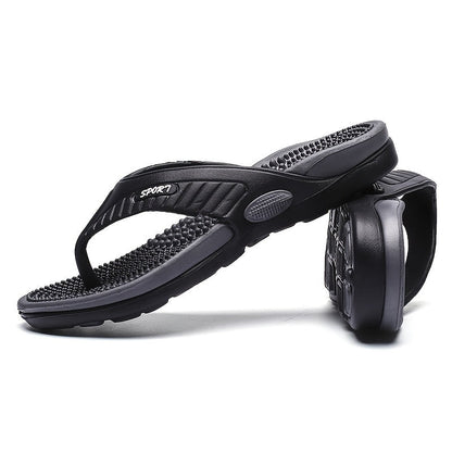 Acupressure Massage Flip-Flops - Arch Support, Shock-Absorbing & Non-Slip - Unisex Indoor, Outdoor & Beach Sandals - US 8–12 - Orange Red, Green, Red, Black, Khaki & Brown