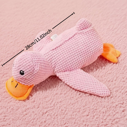 Squeaky Duck Plush Dog & Cat Toy - Interactive Chew Toy with Squeaking Sound, Double-Layer Thick Fabric, Durable Bite Toy for Small Medium Large Pets, Fun Holiday Gift