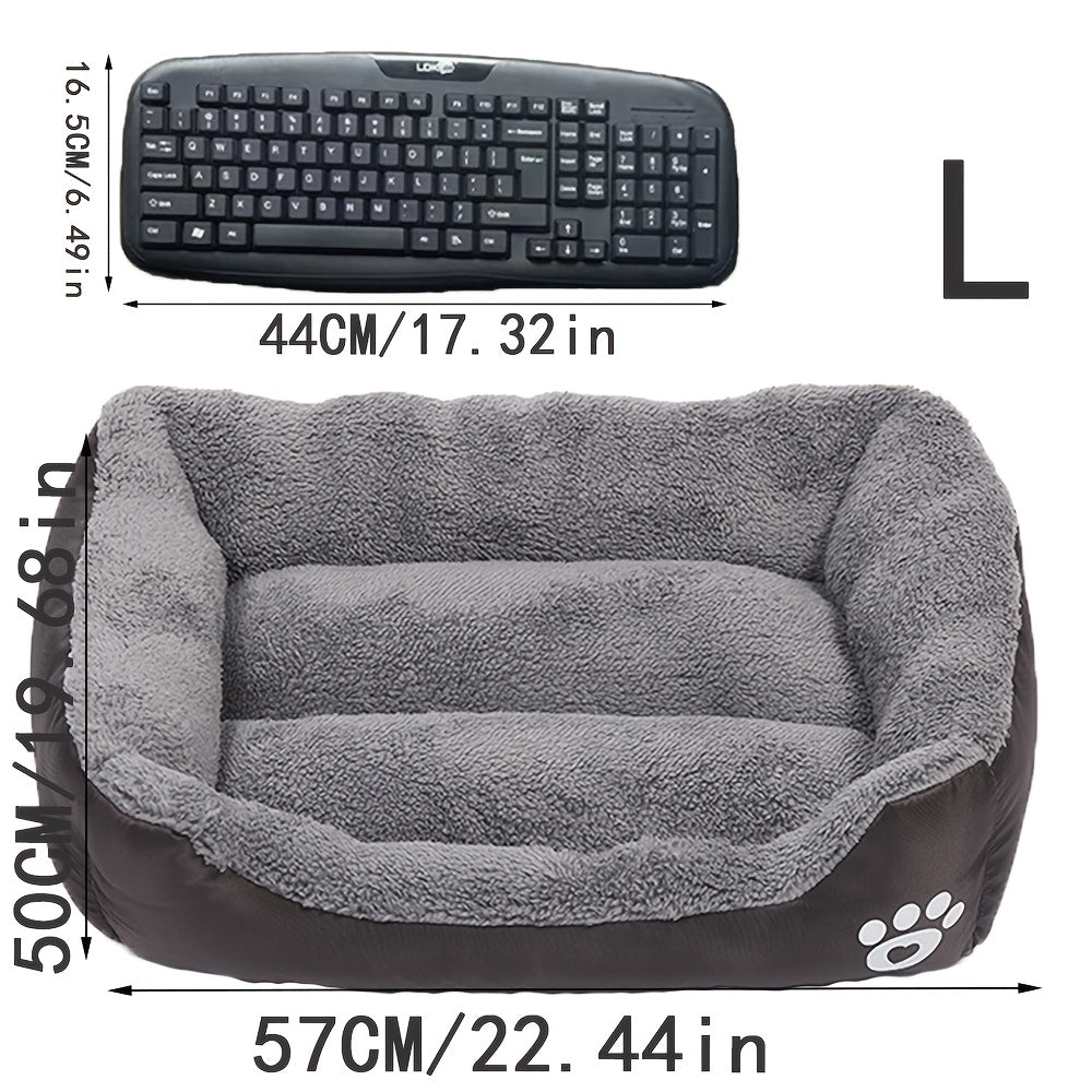 Cozy Winter Pet Bed for Small Dogs & Cats – Candy-Colored Washable Square Warm Nest for Chihuahua, Pomeranian, Shih Tzu & Small Breeds, Soft Plush Dog Cat Bed