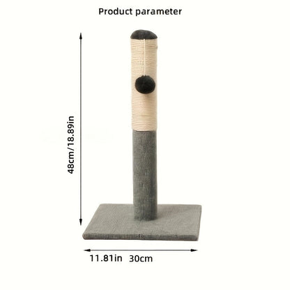 Cat Scratching Post & Cat Tree – Solid Wood Sisal Scratcher, Multiple Styles: Mushroom, Dolphin, Velvet, Hammock & Standing Board, Sizes S/M/L/XXXL for Cats of All Ages