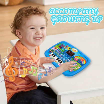 Multifunctional Educational Learning Machine for Toddlers, English Alphabet Numbers Music Animal Sounds Piano Keys Early Learning Toy, Interactive Bilingual Teaching Tablet for Kids Age 1-5, Best Birthday Gift