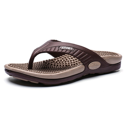 Acupressure Massage Flip-Flops - Arch Support, Shock-Absorbing & Non-Slip - Unisex Indoor, Outdoor & Beach Sandals - US 8–12 - Orange Red, Green, Red, Black, Khaki & Brown