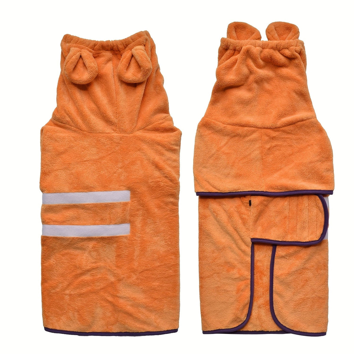 Hooded Dog Bathrobe Super Absorbent Quick-Dry Dog Robe with Hood Cozy Post-Bath Drying Coat Dog Pajamas XS S M L XL XXL 3XL 6 Colors Deep Blue Pink Green Light Blue Orange Grey