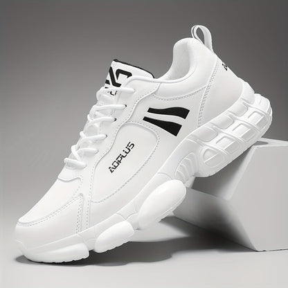 Men's Road Running Sneakers – Anti-Slip Wear-Resistant Lace-Up Athletic Shoes, All Season Low Top Casual Outdoor Sneakers, Blue Black White, Sizes US 6.5–13.5